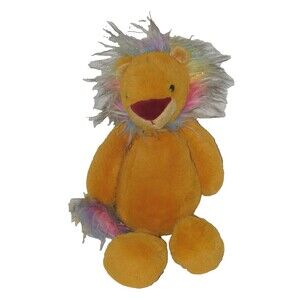 FAO Schwartz Dreamies Plush Lion Sparkling Rainbow Mane 18 Inch Stuffed Animal